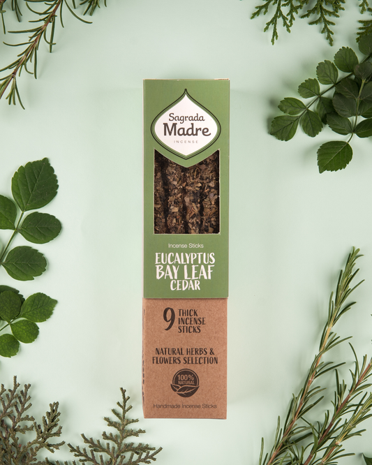 Eukalyptus, Lorbeer & Zedernholz Räucherstäbchen