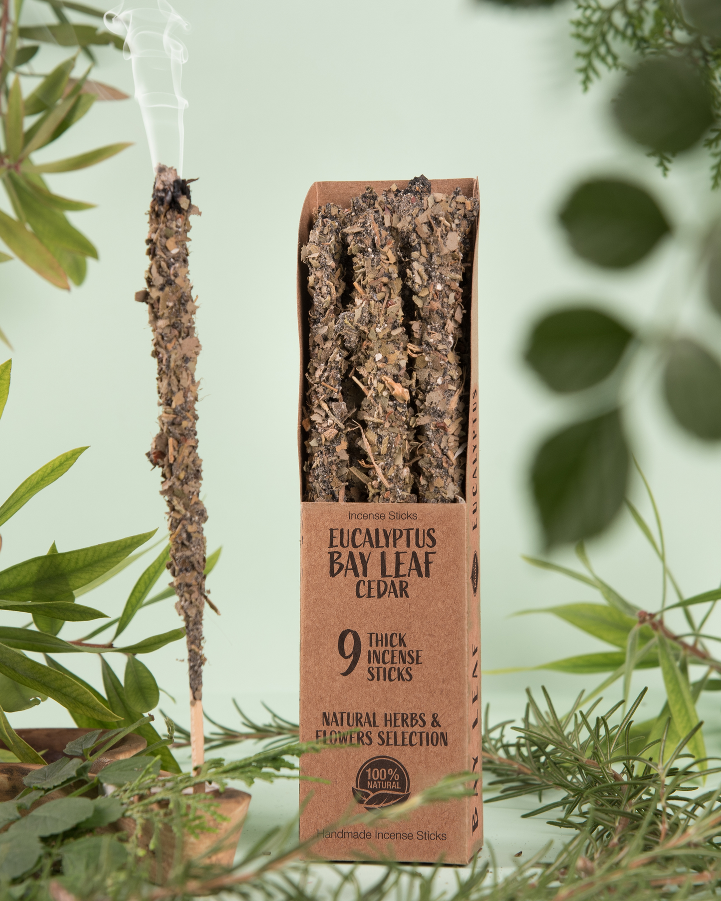 Eukalyptus, Lorbeer & Zedernholz Räucherstäbchen