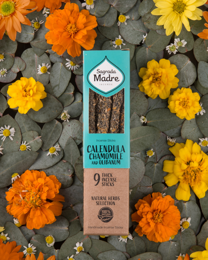 Ringelblume (Calendula), Kamille & Weihrauch Räucherstäbchen