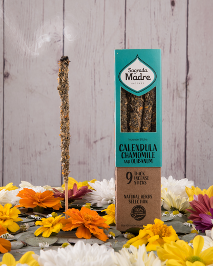 Ringelblume (Calendula), Kamille & Weihrauch Räucherstäbchen